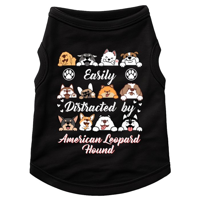 Easily Distracted By American Leopard Hound Leopard Cur Cute Gift Doggie Tank