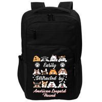 Easily Distracted By American Leopard Hound Leopard Cur Cute Gift Impact Tech Backpack