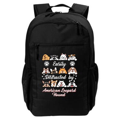 Easily Distracted By American Leopard Hound Leopard Cur Cute Gift Backpack