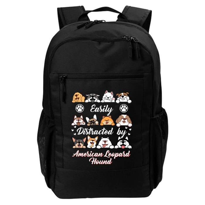 Easily Distracted By American Leopard Hound Leopard Cur Cute Gift Backpack