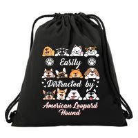 Easily Distracted By American Leopard Hound Leopard Cur Cute Gift Drawstring Bag