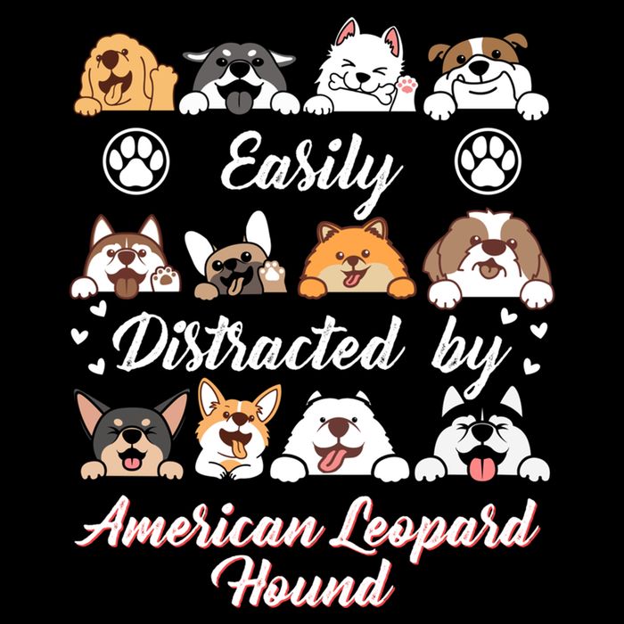 Easily Distracted By American Leopard Hound Leopard Cur Cute Gift Drawstring Bag