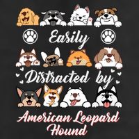 Easily Distracted By American Leopard Hound Leopard Cur Cute Gift Trucker Hat