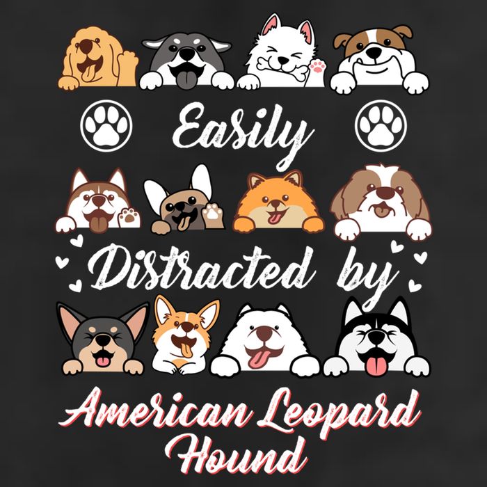 Easily Distracted By American Leopard Hound Leopard Cur Cute Gift Trucker Hat