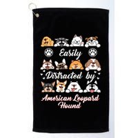 Easily Distracted By American Leopard Hound Leopard Cur Cute Gift Golf Towel