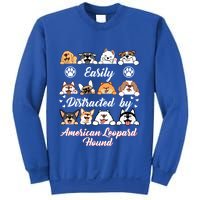Easily Distracted By American Leopard Hound Leopard Cur Cute Gift Sweatshirt