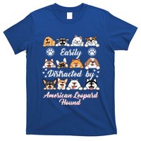 Easily Distracted By American Leopard Hound Leopard Cur Cute Gift T-Shirt
