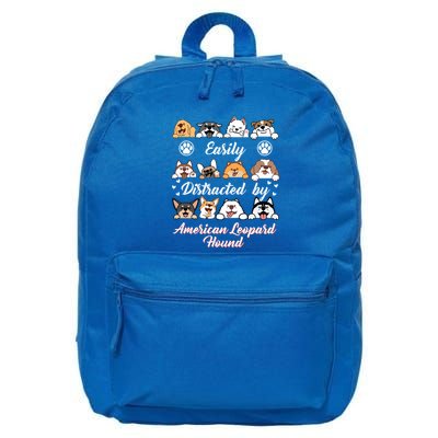 Easily Distracted By American Leopard Hound Leopard Cur Cute Gift 16 in Basic Backpack