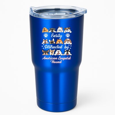 Easily Distracted By American Leopard Hound Leopard Cur Cute Gift Tumbler