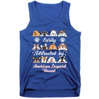 Easily Distracted By American Leopard Hound Leopard Cur Cute Gift Tank Top