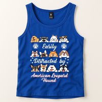 Easily Distracted By American Leopard Hound Leopard Cur Cute Gift Tank Top