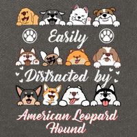 Easily Distracted By American Leopard Hound Leopard Cur Cute Gift Cotton Canvas Backpack
