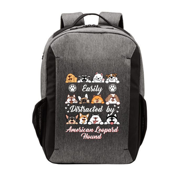 Easily Distracted By American Leopard Hound Leopard Cur Cute Gift Vector Backpack