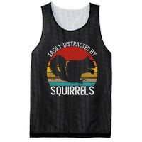 Easily Distracted By Squirrels S Vintage Squirrel Mesh Reversible Basketball Jersey Tank