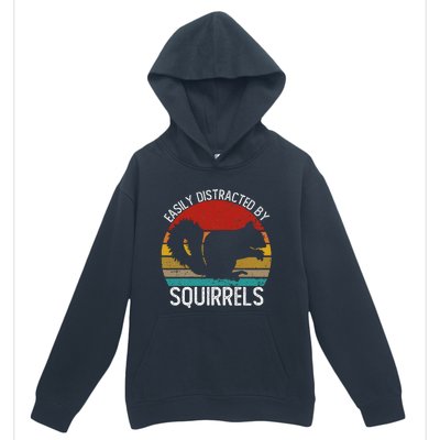 Easily Distracted By Squirrels S Vintage Squirrel Urban Pullover Hoodie