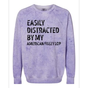 Easily Distracted by my American Fuzzy Lop Gifts  Colorblast Crewneck Sweatshirt