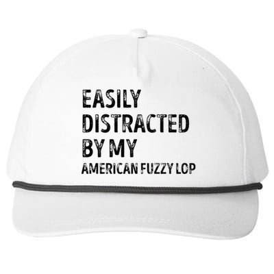 Easily Distracted by my American Fuzzy Lop Gifts  Snapback Five-Panel Rope Hat