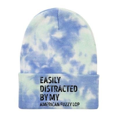 Easily Distracted by my American Fuzzy Lop Gifts  Tie Dye 12in Knit Beanie