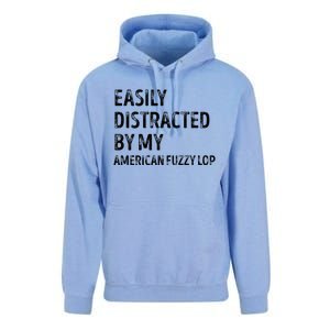 Easily Distracted by my American Fuzzy Lop Gifts  Unisex Surf Hoodie