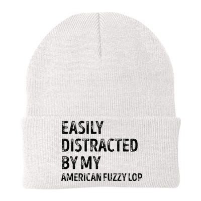 Easily Distracted by my American Fuzzy Lop Gifts  Knit Cap Winter Beanie