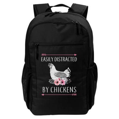 Easily Distracted By Chickens For Chicken Lovers Funny Backpack