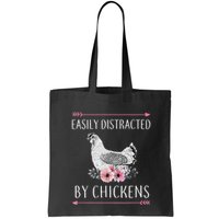 Easily Distracted By Chickens For Chicken Lovers Funny Bag