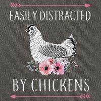 Easily Distracted By Chickens For Chicken Lovers Funny Cotton Canvas Backpack