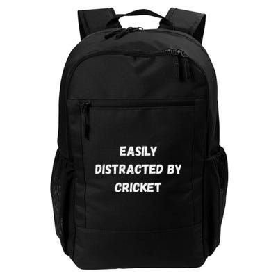 Easily Distracted By Cricket Funny Cricket Coach Player Daily Commute Backpack