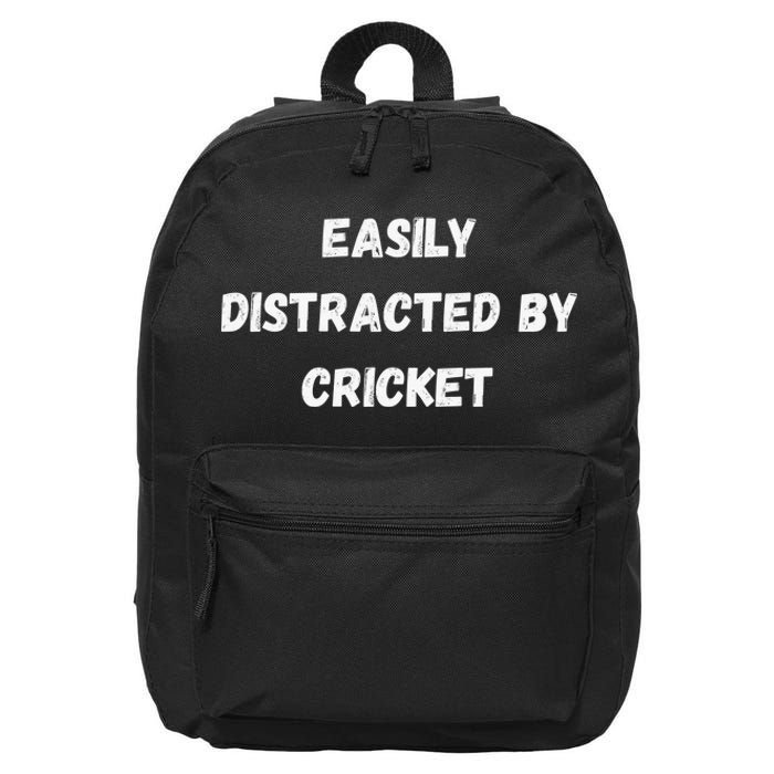 Easily Distracted By Cricket Funny Cricket Coach Player 16 in Basic Backpack