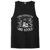 Easily Distracted By Cats And Books Cat Design PosiCharge Competitor Tank