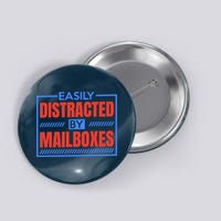 Easily Distracted By Mailboxes, Postman And Mail Carrier Button