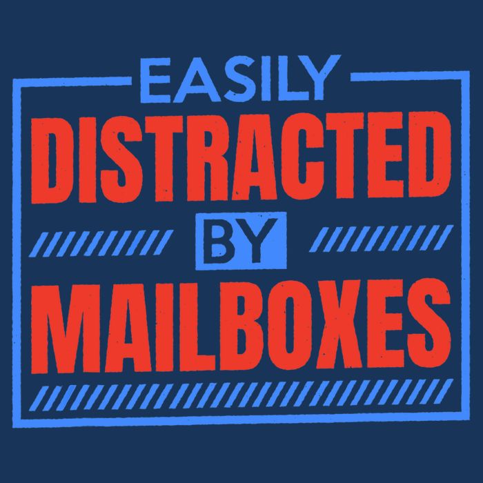 Easily Distracted By Mailboxes, Postman And Mail Carrier Button