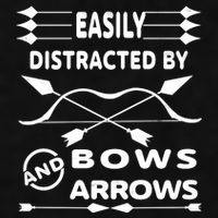 Easily Distracted By Bows And Arrows Ladies PosiCharge Tri-Blend Wicking Tank