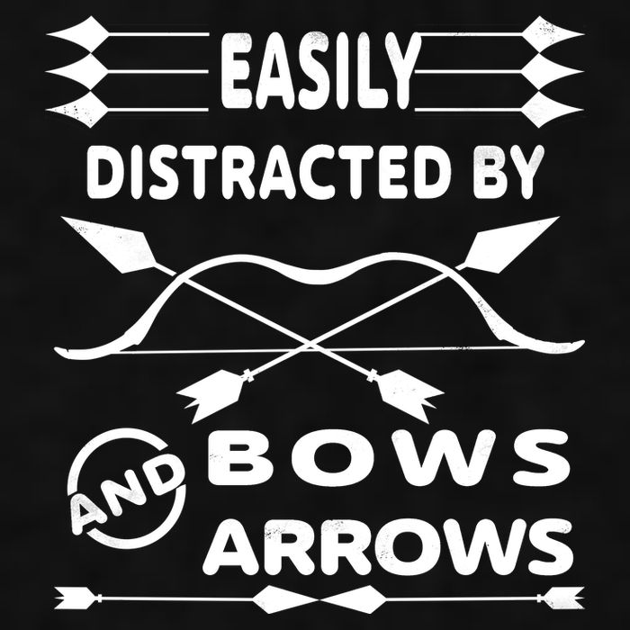 Easily Distracted By Bows And Arrows Ladies PosiCharge Tri-Blend Wicking Tank