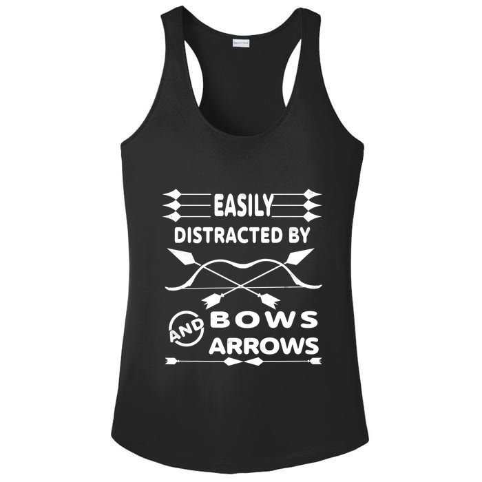 Easily Distracted By Bows And Arrows Ladies PosiCharge Competitor Racerback Tank