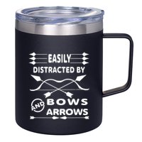 Easily Distracted By Bows And Arrows 12oz Stainless Steel Coffee Mug