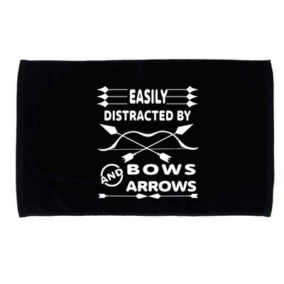Easily Distracted By Bows And Arrows Microfiber Hand Towel