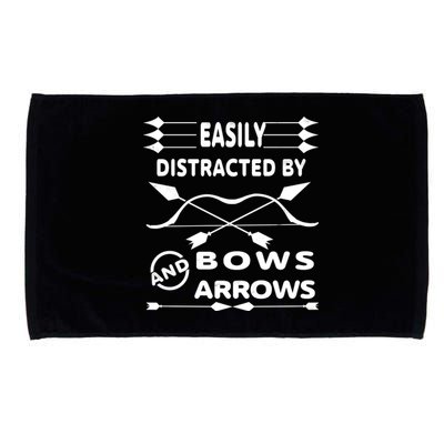 Easily Distracted By Bows And Arrows Microfiber Hand Towel