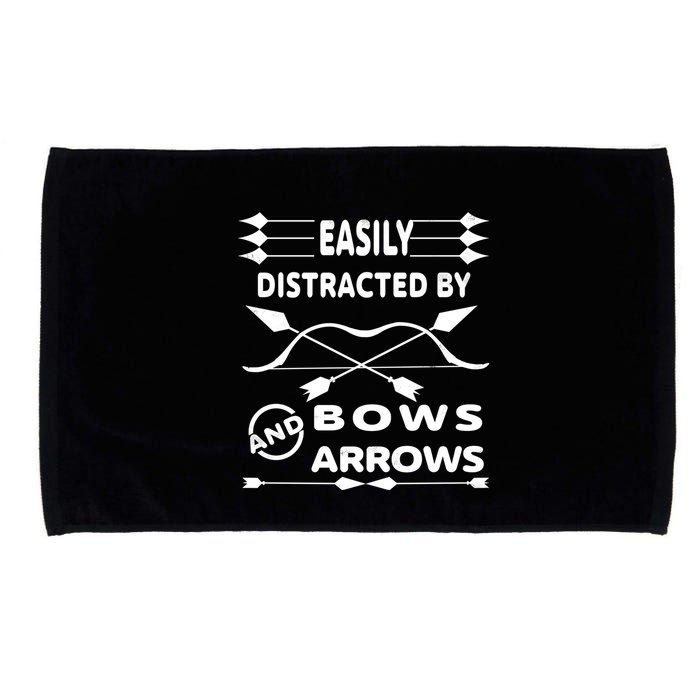 Easily Distracted By Bows And Arrows Microfiber Hand Towel