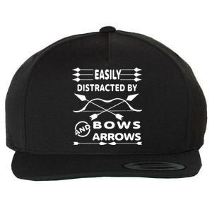 Easily Distracted By Bows And Arrows Wool Snapback Cap