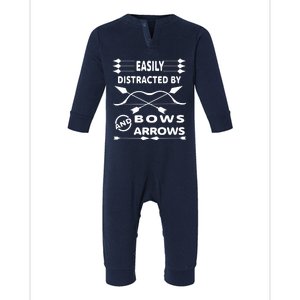 Easily Distracted By Bows And Arrows Infant Fleece One Piece