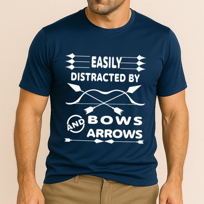Easily Distracted By Bows And Arrows Cooling Performance Crew T-Shirt