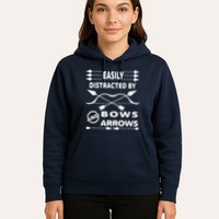 Easily Distracted By Bows And Arrows Hoodie