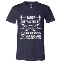 Easily Distracted By Bows And Arrows V-Neck T-Shirt