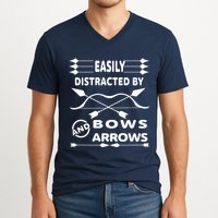 Easily Distracted By Bows And Arrows V-Neck T-Shirt