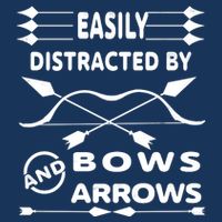 Easily Distracted By Bows And Arrows Drawstring Bag