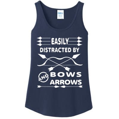 Easily Distracted By Bows And Arrows Ladies Essential Tank