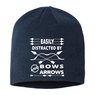 Easily Distracted By Bows And Arrows Sustainable Beanie