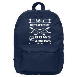 Easily Distracted By Bows And Arrows 16 in Basic Backpack