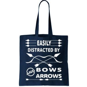 Easily Distracted By Bows And Arrows Tote Bag